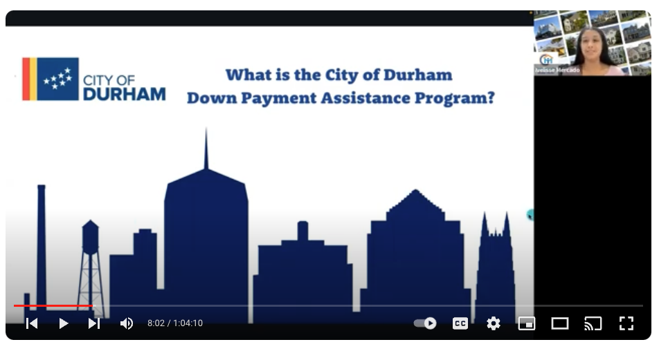 Screenshot from an online Homebuyers meeting